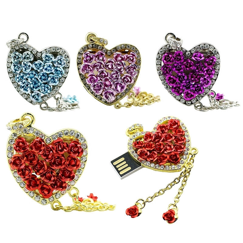 Clé usb Coeur brillant couleur